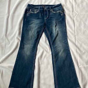 Shyanne embellished jeans, size 34, boot cut